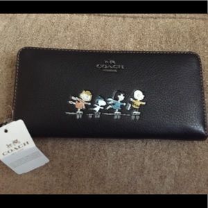 Coach Embossed Peanuts Accordion Wallet